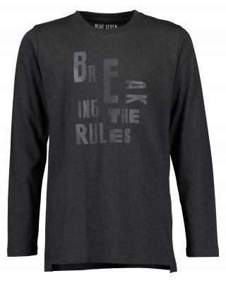 Blue Seven Langarmshirt mit reflektierndem Logo in schwarz Gr. 140