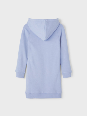 name it Sweatkleid mit Kapuze Pastell-Lila nkfNUKKA Gr. 116