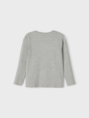 name it Jungen Langarm Shirt King grau