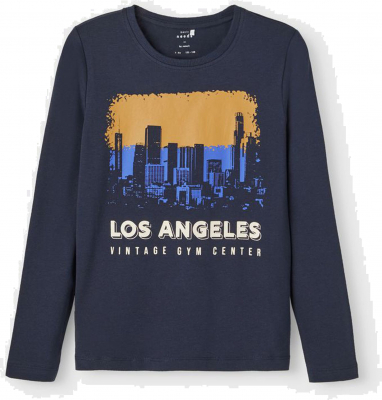 name it Kinder Langarm Shirt nkmVICTOR Los Angeles Dunkelblau