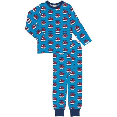 maxomorra Schlafanzug mit Hubschauber Pyjama HELICOPTER