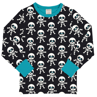 maxomorra Halloween Collection Langarmshirt mit Skeletten SKELETON