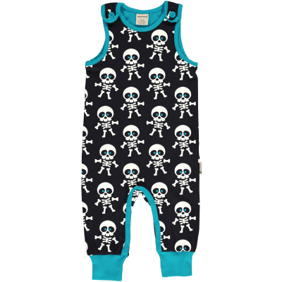 maxomorra Overall Strampler Halloween Collection SKELETON