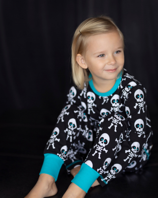 maxomorra Halloween Collection Langarmshirt mit Skeletten SKELETON