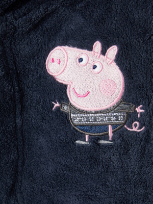 name it Kinder Morgenmantel Bademantel Peppa Pig Wutz Dunkelblau Gr. 86