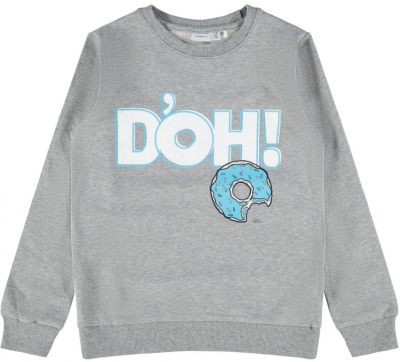 name it Sweatshirt THE SIMPSONS  nkmNILS grau meliert