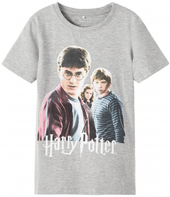name it Kinder T-Shirt Harry Potter + Hermine + Ron in grau