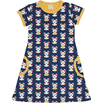 maxomorra Kurzarmkleid mit Mäusen Dress MOUSE