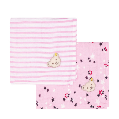 Steiff 2 x Baby Spucktuch Mulltuch Geschenkbox Sternchen 7421