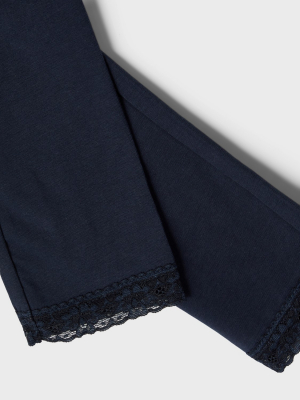 name it Leggings mit Spitzensaum nkfVISTA Dark Sapphire