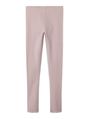 name it Leggings mit Spitzensaum nkfVISTA Violet Ice