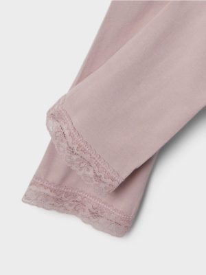 name it Leggings mit Spitzensaum nkfVISTA Violet Ice