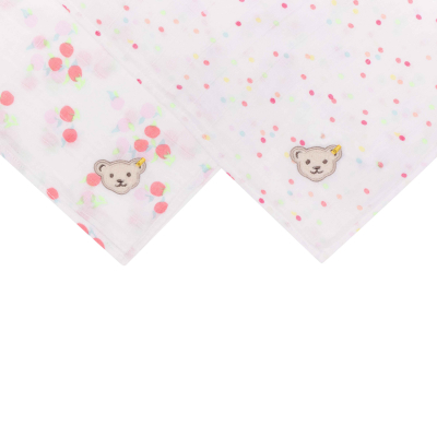 Steiff 2 x Baby Spucktuch Mulltuch Kirschen und Punkte 3420