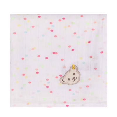Steiff 2 x Baby Spucktuch Mulltuch Kirschen und Punkte 3420