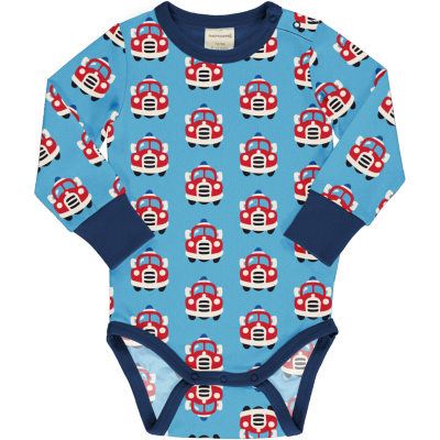 maxomorra Baby Langarm Body Feuerwehr FIRE TRUCK