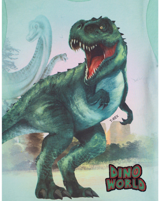 DINO WORLD Kurzarm Shirt Dinosaurier 77001 Hellgrün Gr. 128