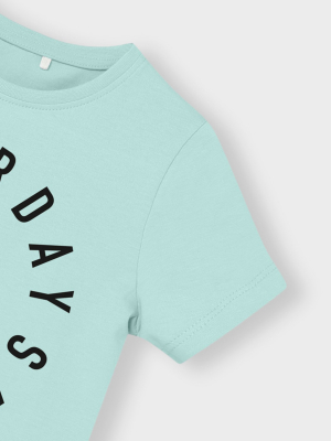 name it Mädchen T- Shirt kurzarm nkfveekday Saturday