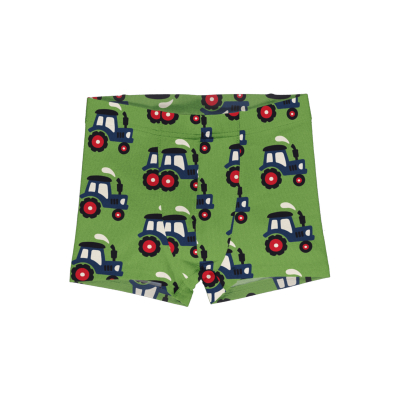 Maxomorra Jungen Unterhose mit Traktoren Boxer Shorts TRACTOR in grün