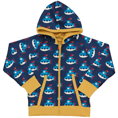 maxomorra Wende Kapuzenjacke mit U-Booten Cardigan SUBMARINE