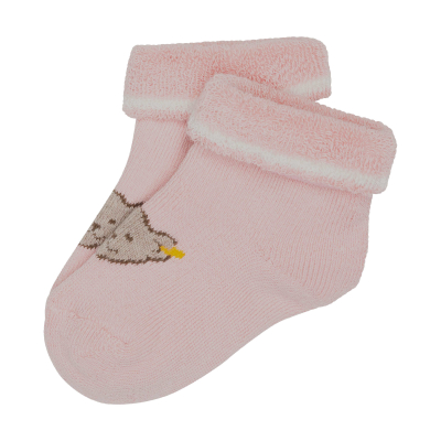 Steiff BIO Vollfrottee Socken in Geschenkschachtel in rosa