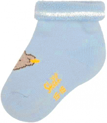 Steiff Vollfrottee Baby Socken mit Bär Hellblau