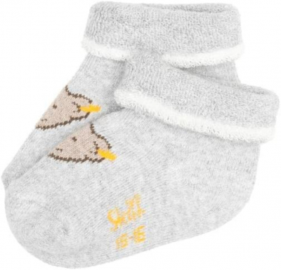 Steiff Vollfrottee Baby Socken mit Bär 20606 Grau