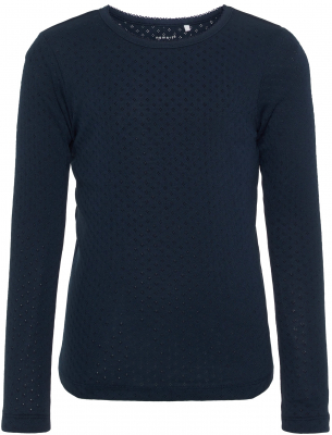 name it schmales Langarmshirt NKFLITTE in dunkelblau