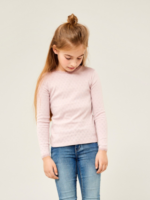 name it schmales Langarmshirt NKFLITTE rosa