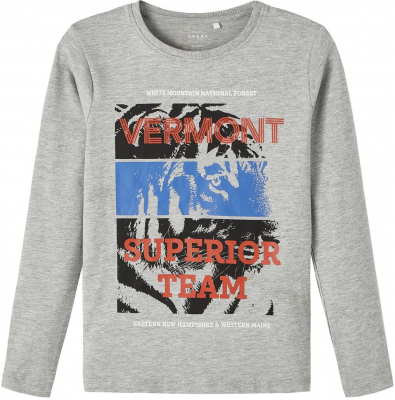 name it Langarm Shirt nkmVUX in grau Vermont