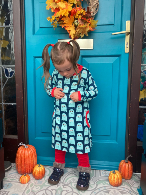 maxomorra Langarmkleid mit Geistern Spooky Ghost