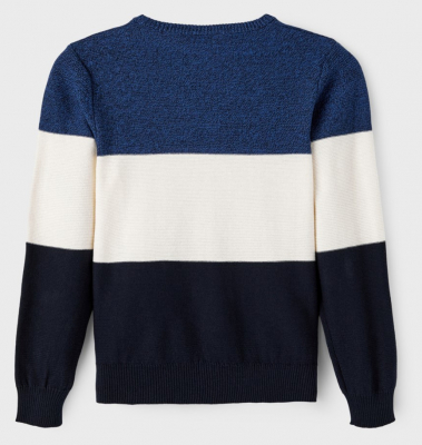 name it Baumwoll Strickpullover nkmVOHAN Nouvean Navy True Blue Gr. 146/152