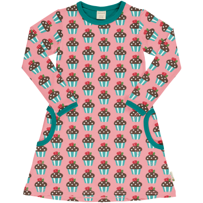 maxomorra Langarmkleid mit Muffins Dress Artic Muffin