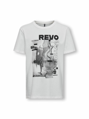 ONLY Jungen T-Shirt kurzarm KOBLUKE in wollweiß
