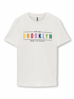 ONLY Jungen T-Shirt kurzarm kobKEVIN Cloud Dancer