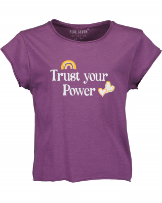 Blue Seven Mädchen Shirt 502753  Trust your power in lila