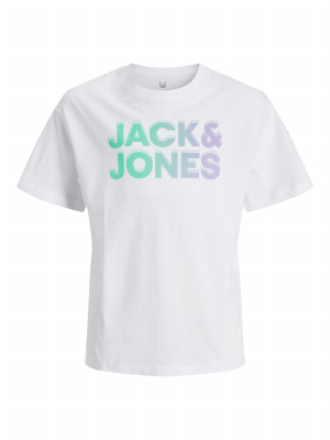 Jack&Jones Kurzarmshirt Logo jcoDIGITALI in weiß