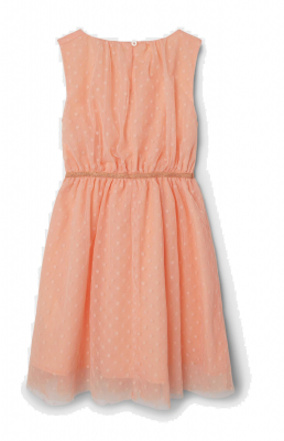 name it festliches Tüllkleid mit Pünktchen nkfVABOSS Peach Nectar