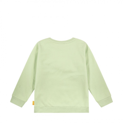 Steiff Sweatshirt mit Quietsche Bär einfarbig Pastell Grün 5042