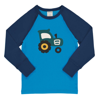 maxomorra Langarmshirt mit Traktor Top LS Tractor RAGLAN in blau