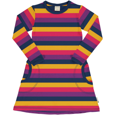 maxomorra geringeltes Langarmkleid Stripes