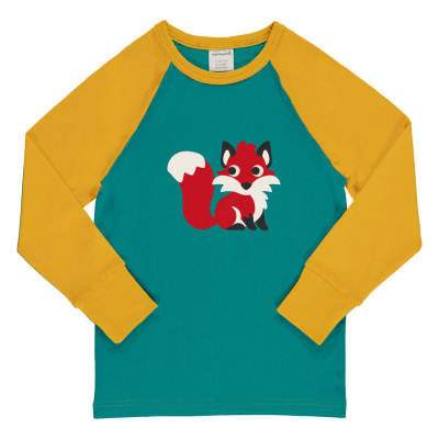 maxomorra Kinder Langarmshirt mit Fuchs Top LS RAGLAN FOX