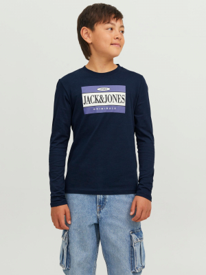 Jack&Jones Langarmshirt JORARTHUR dunkelblau