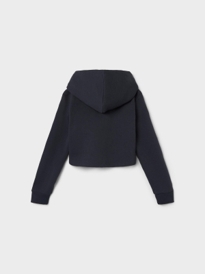 name it Mädchen Kapuzen Sweatshirt Cropped (=Kurz) nkfLEONIE India ink
