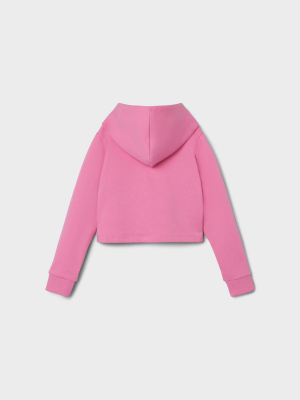 name it Mädchen Kapuzen Sweatshirt Cropped nkfLEONIE Rosa
