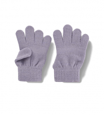 name it Mädchen Glitzer Strick Handschuhe nkfMAGIC Lavender Gray