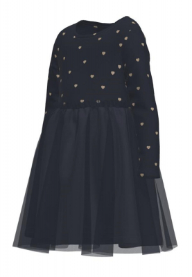 name it festliches Tüllkleid mit Herzchen nmfNADJA Dark Sapphire