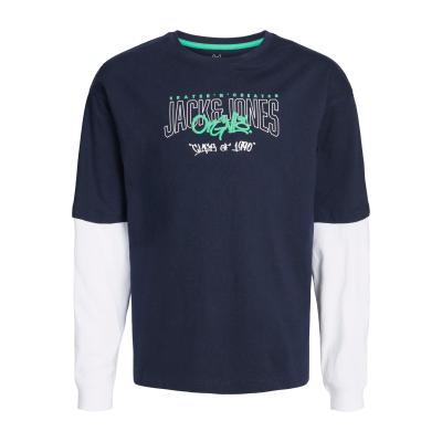Jack&Jones Jungen Langarmshirt jorTRIBECA in dunkelblau Gr. 140