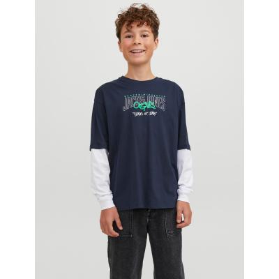 Jack&Jones Jungen Langarmshirt jorTRIBECA in dunkelblau Gr. 140