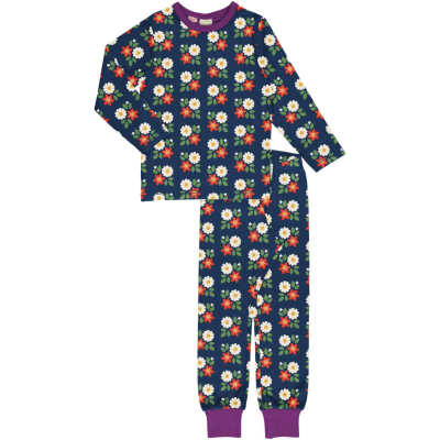 maxomorra Mädchen Schlafanzug Blumen Pyjama FLOWER B-Ware