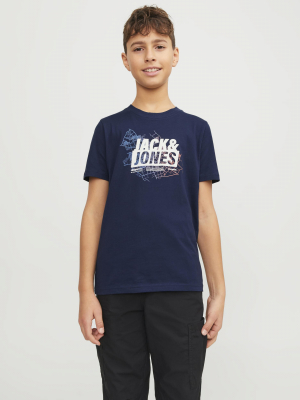 Jack&Jones Kurzarmshirt jcoMAP Navy Blazer Gr. 140